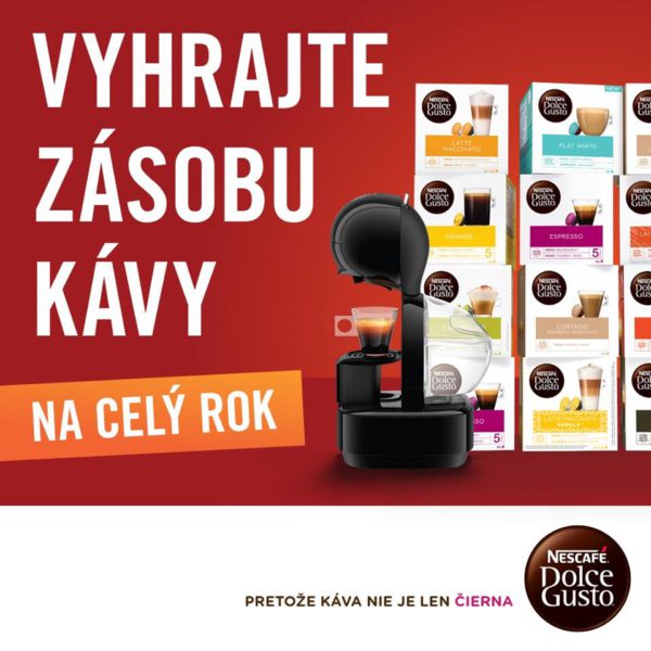 Súťaž o zásoby lahodnej kávy NESCAFE Dolce Gusto na celý rok!