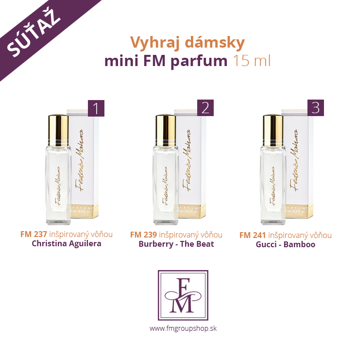 Vyhrajte FM dámsky mini parfum 15 ml podľa vlastného výberu