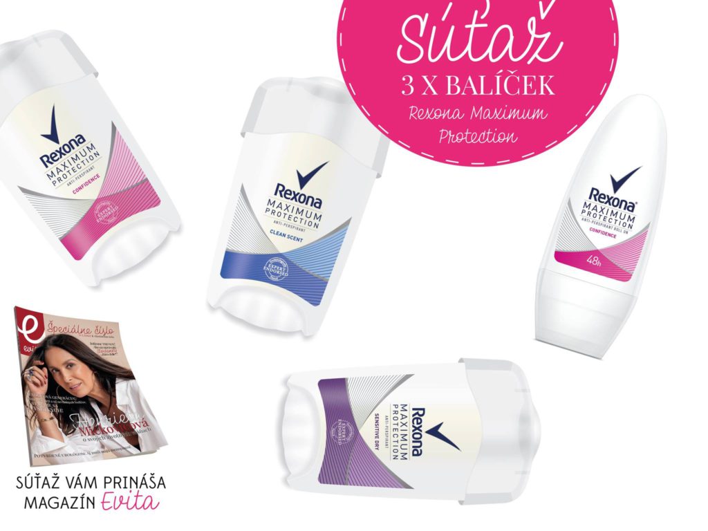 Súťaž o 3x balíček Rexona Maximum Protection