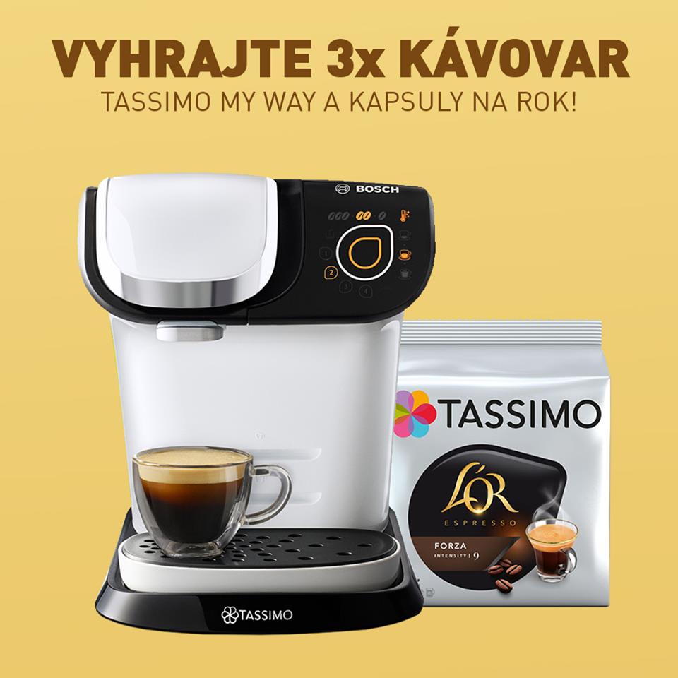 Súťaž o 3x kávovar Tassimo My Way a kapsuly na rok