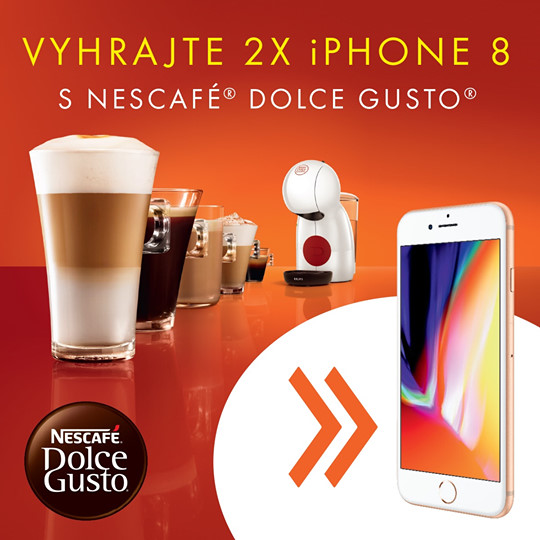 Súťažte s Nescafé Dolce Gusto o 2 x iPhone 8