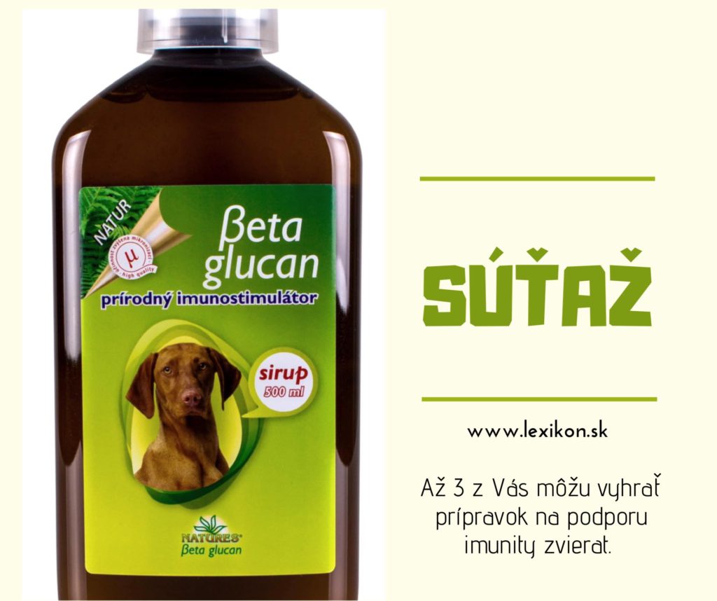 Súťaž o pol litrovú fľašu Beta glucan sirupu pre zviera