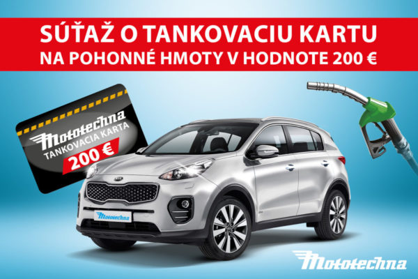 Súťaž o tankovaciu kartu v hodnote 200 € od Mototechny