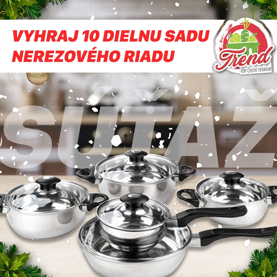 Súťaž o 10 dielnu súpravu nerezového riadu