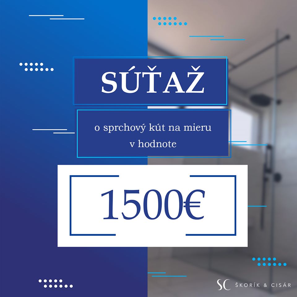 Súťaž o sprchový kút na mieru v hodnote 1500€