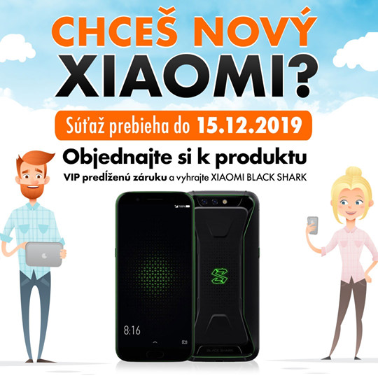 Za 3 ročnú VIP predĺženú záruku vyhrajte XIAOMI BLACK SHARK