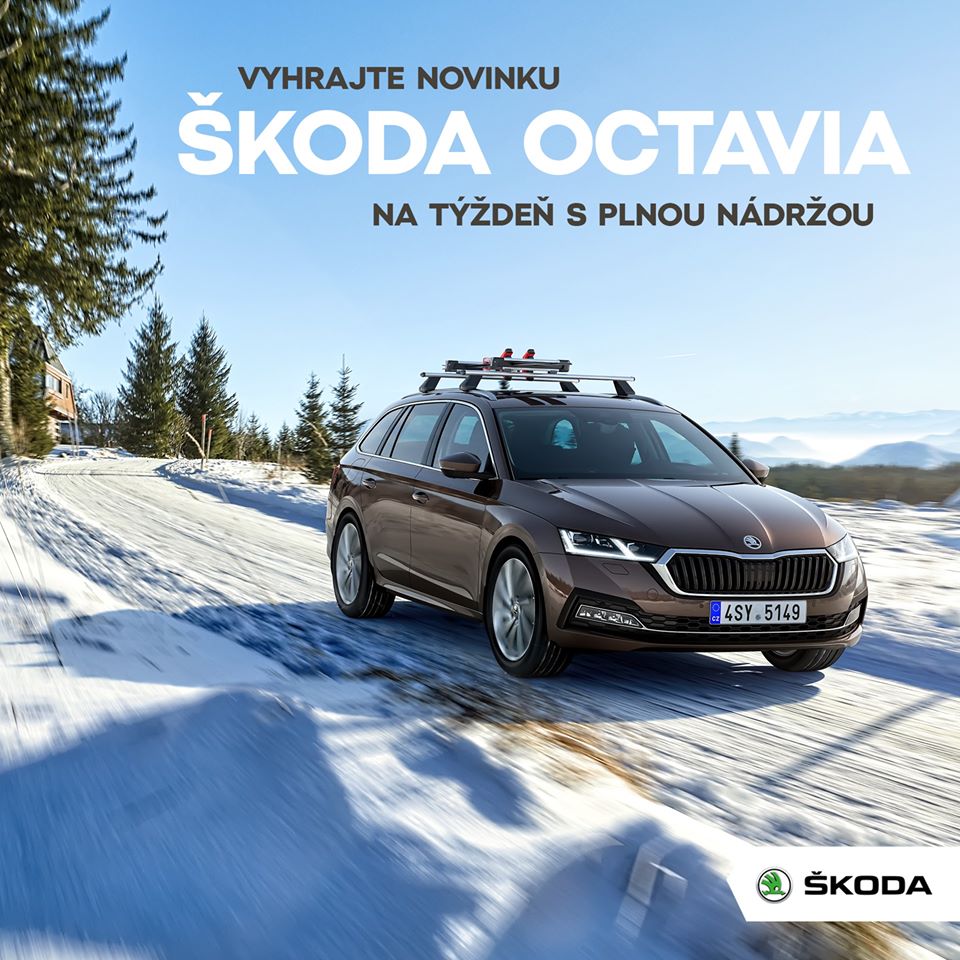 Vyhrajte novú ŠKODA OCTAVIA štvrtej generácie na týždeň s plnou nádržou