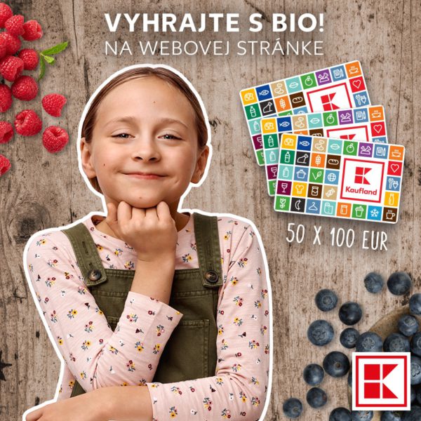 Vyhrajte s bio 50 nákupných poukážok v hodnote 100 eur