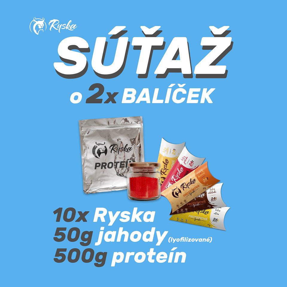 Súťaž o 2 x balíček v hodnote 40 eur od Ryska - Proteínová tyčinka