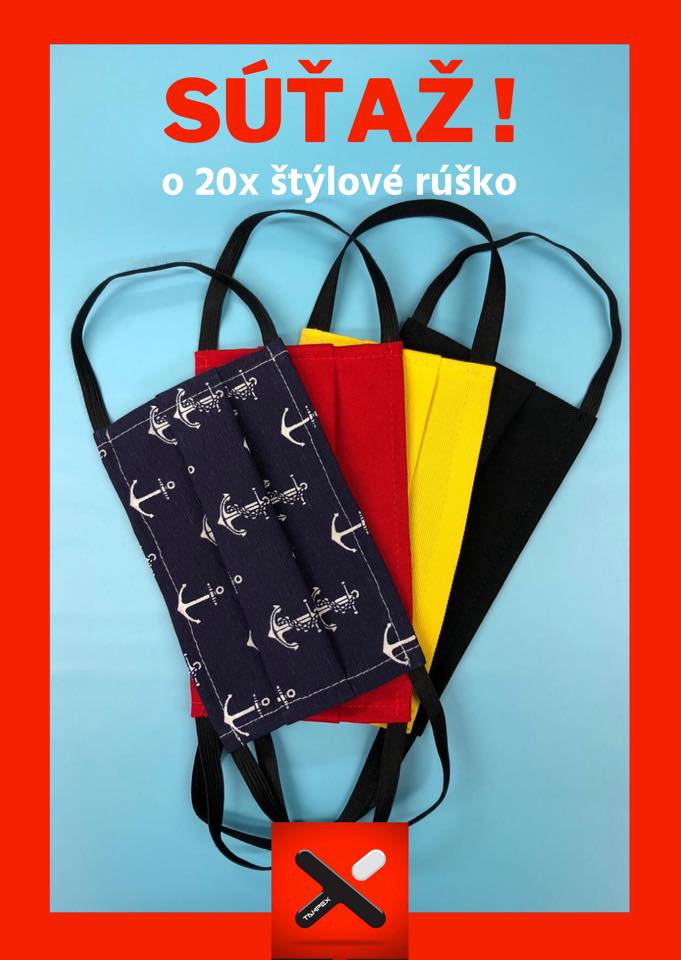 Súťaž o 20x štýlové rúško v hodnote 84€