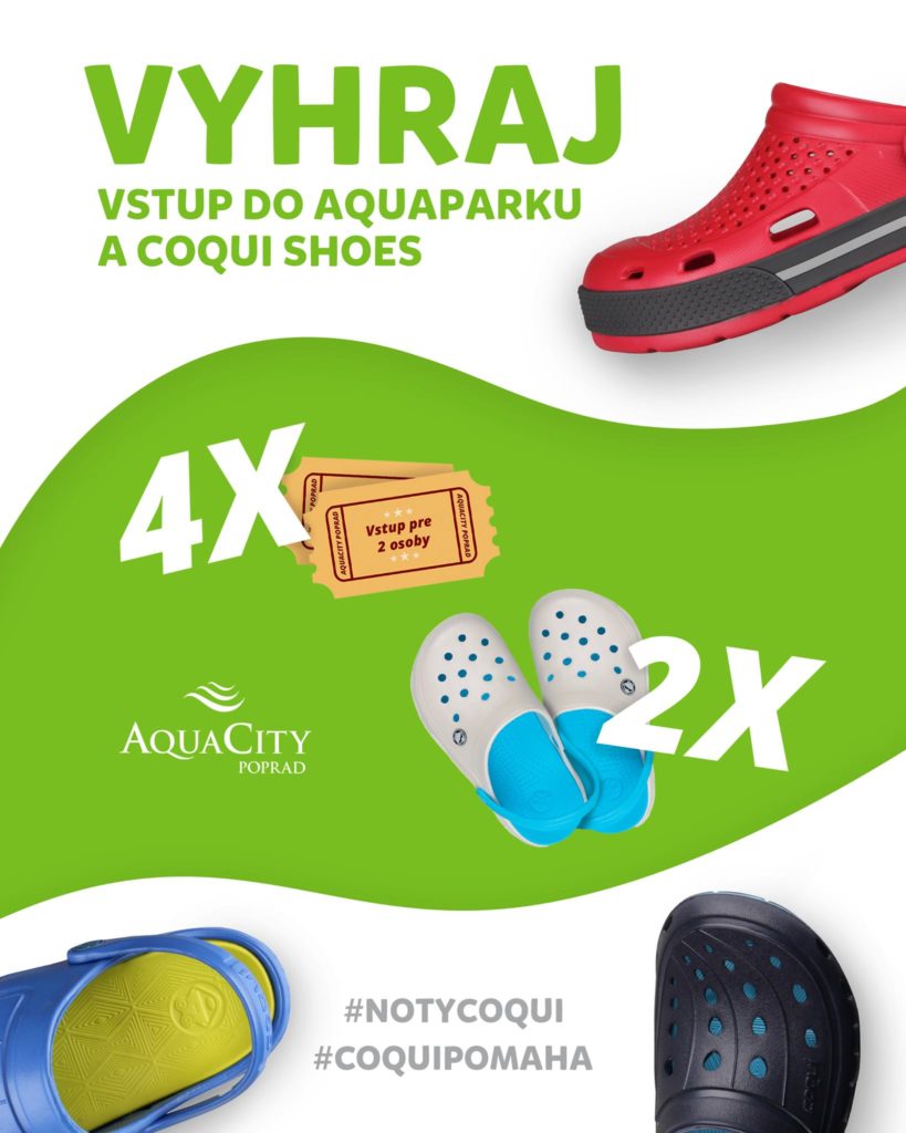 Vyhraj lístky do aquaparku AquaCity Poprad a obutie od Coqui Shoes