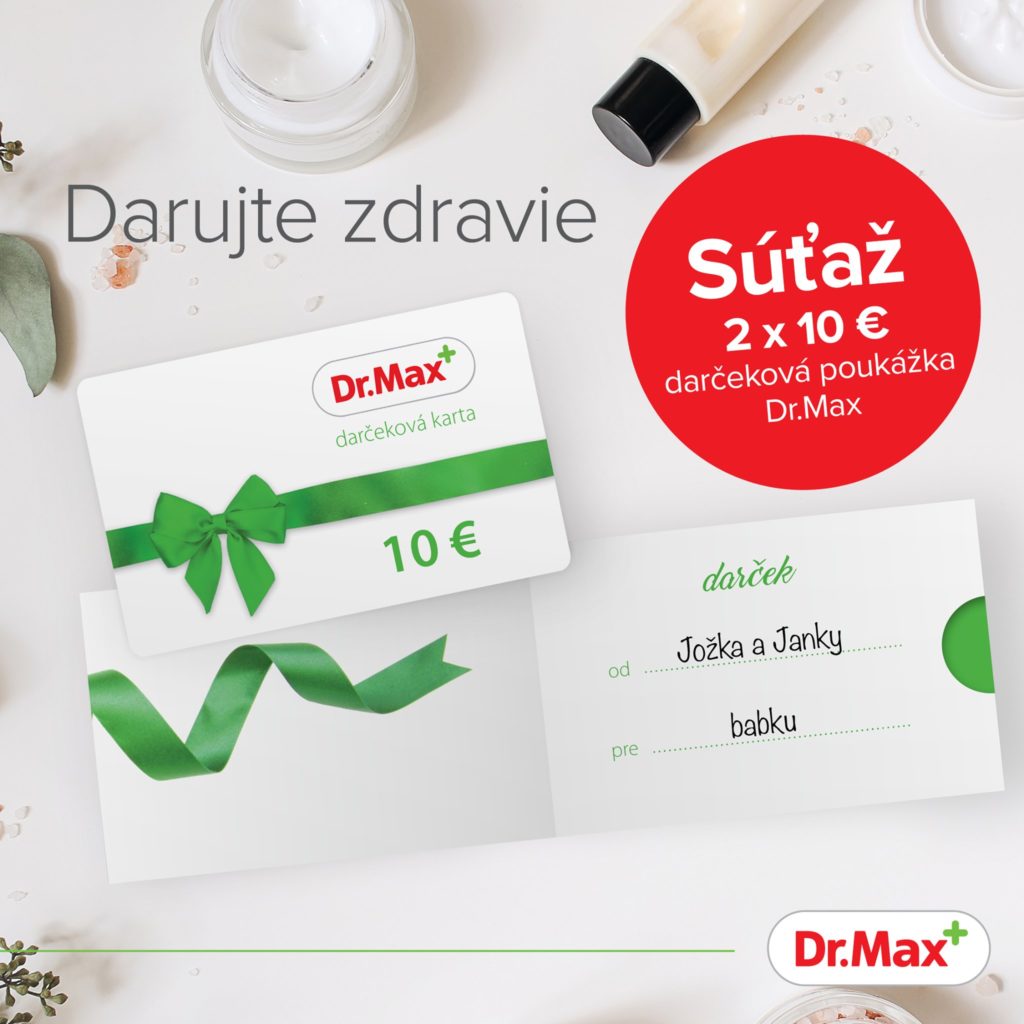 Súťaž o 2x 10 € darčekovú kartu Dr.Max