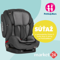 Súťaž o Autosedačku Prime II Isofix Grey 9-36 kg od Petite&Mars