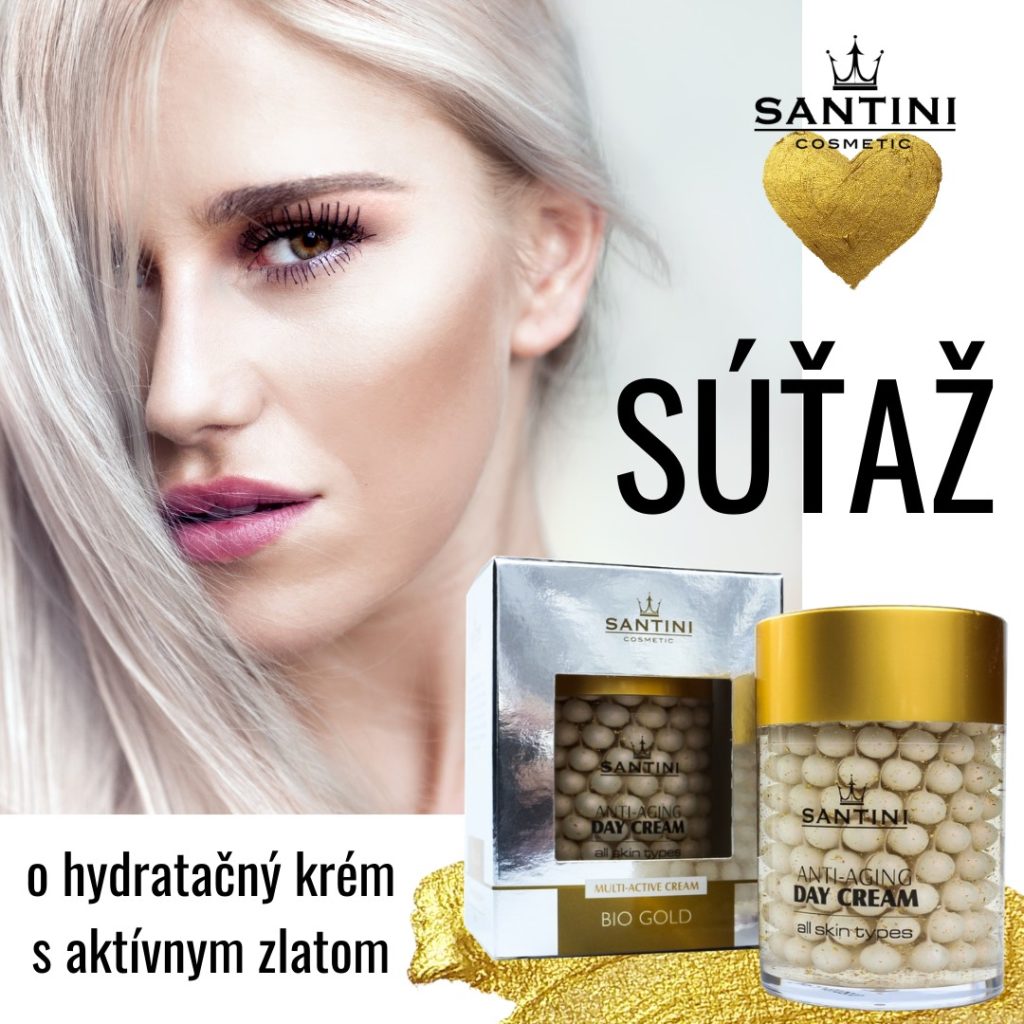 Súťaž o hydratačný krém Santini s aktívnym zlatom