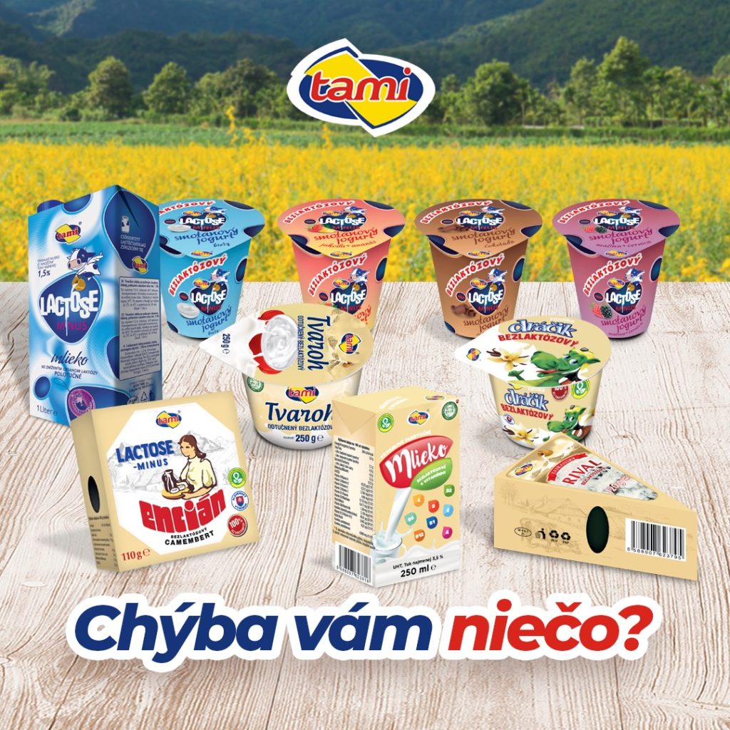 Súťaž o balíček Tami bezlaktózových produktov