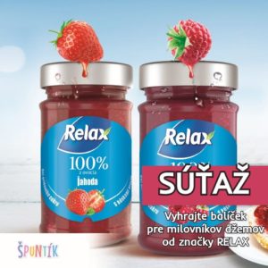 Súťaž o balíček obsahujúci mix ovocných nátierok Relax 100% z ovocia