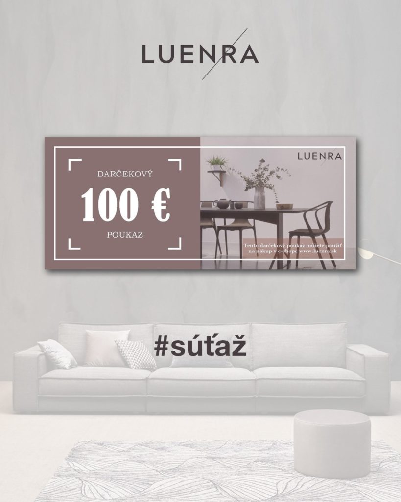 Súťaž o 100€ poukaz na nákup v e-shope LUENRA.sk