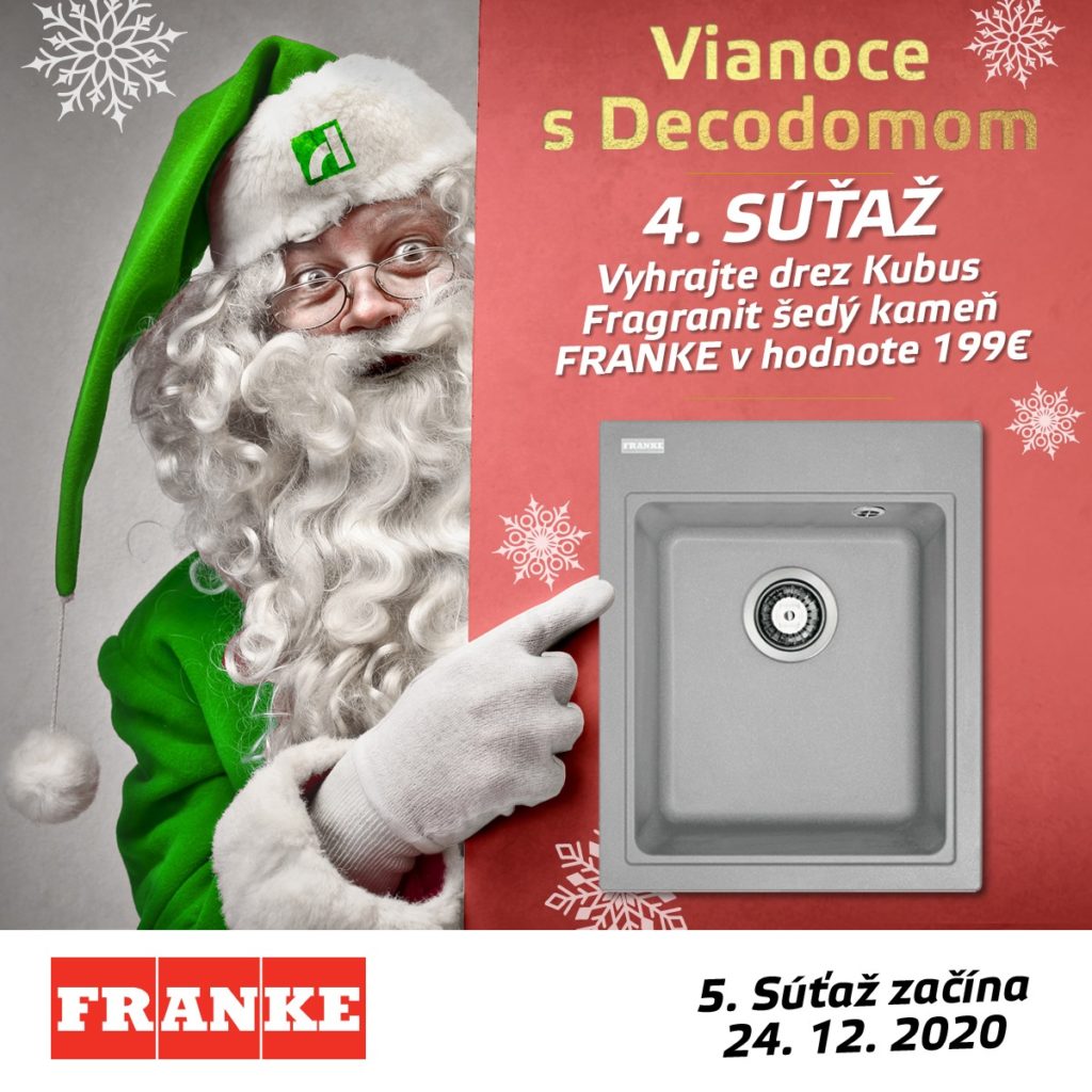 Vyhrajte kuchynský drez z fragranitu značky FRANKE v hodnote 199€