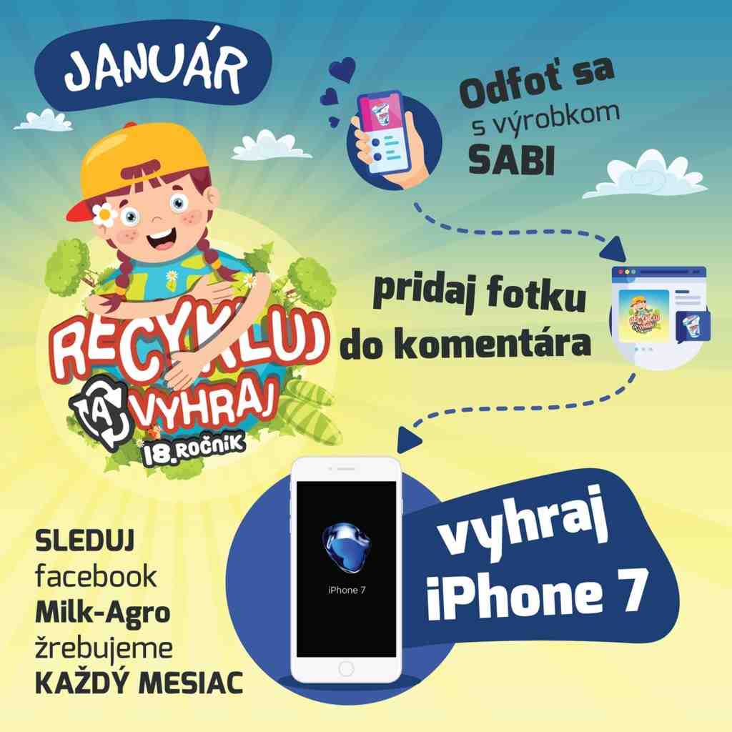 Recykluj a vyhraj iPhone 7 od Milk Agro