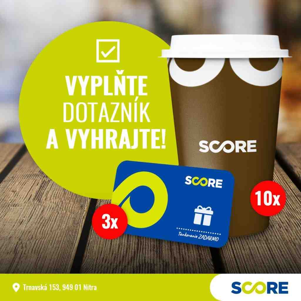 Súťaž o SCORE tankovacie karty v hodnote 20€