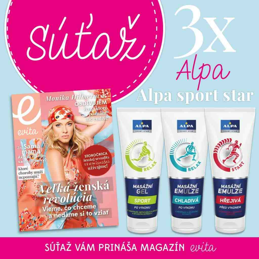 Súťaž o balíček masážnych produktov ALPA SPORT STAR