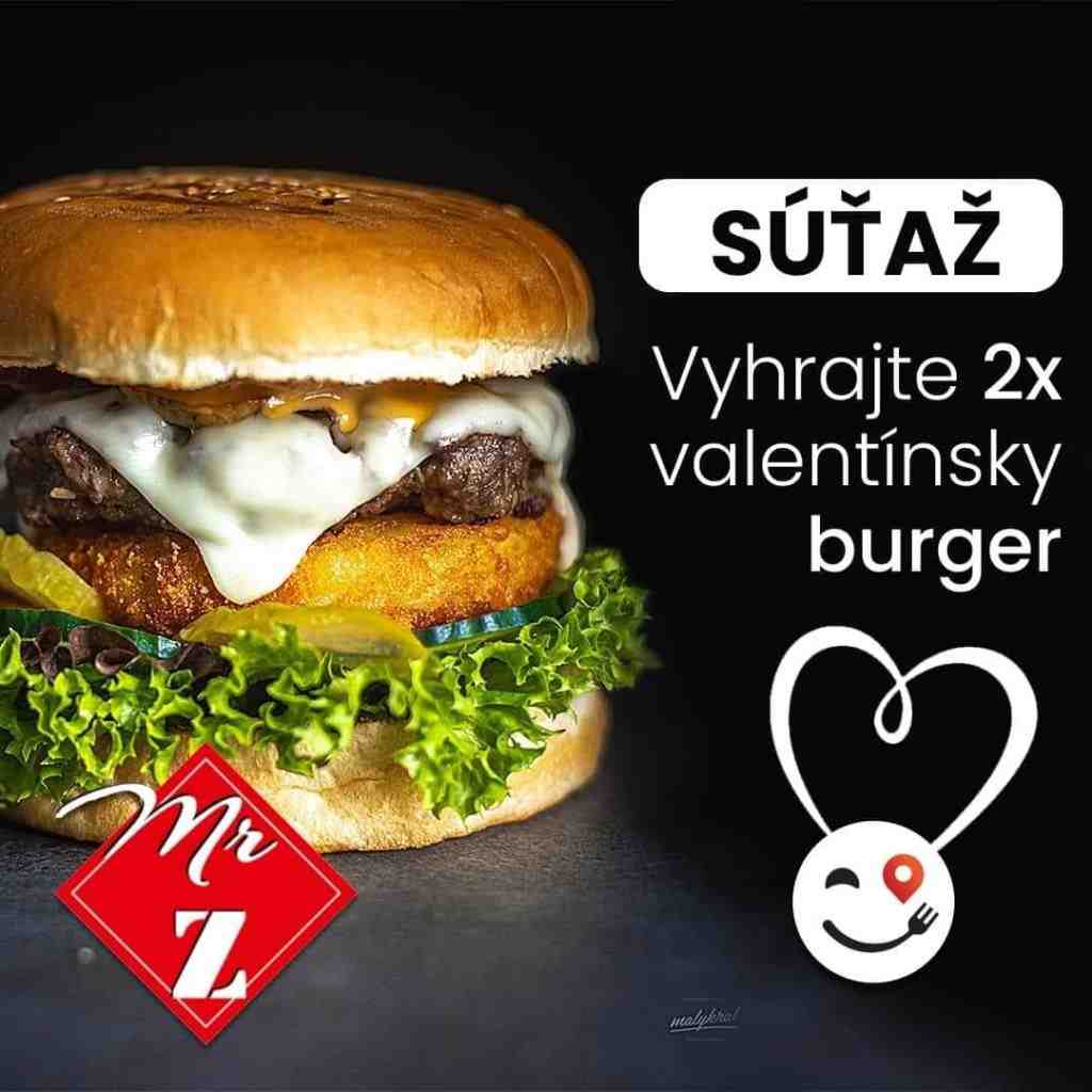 Vyhrajte 2x Valentínsky burger