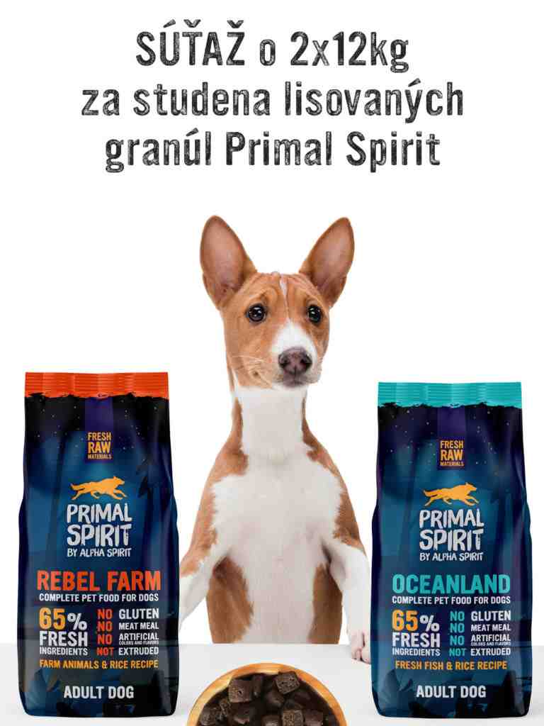 Súťaž o 2x12kg za studena lisovaného krmiva Primal Spirit