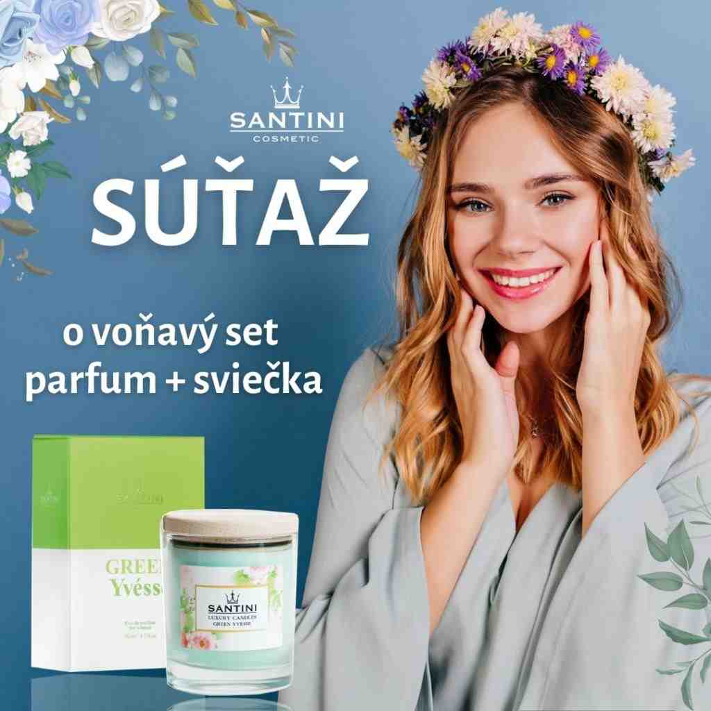 Súťaž o voňavý set Santini Green Yvésse, parfum a sviečka