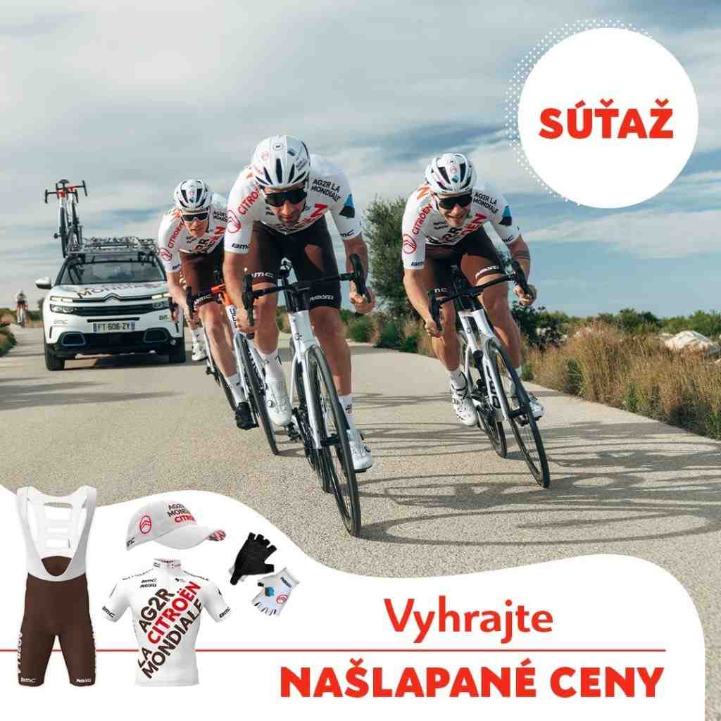 Súťaž o 3 balíčky s cyklistickým vybavením, ktoré používa aj AG2R Citroën