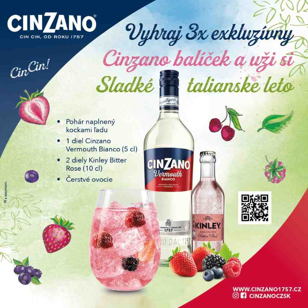 Súťaž o 3 exkluzívne Cinzano balíčky