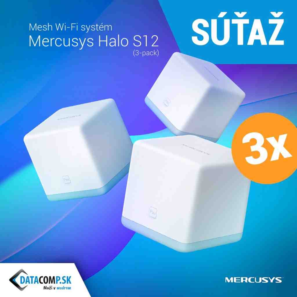 Súťaž o mesh system Mercusys Halo S12 (3-pack)