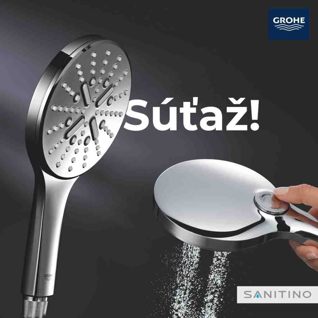 Súťaž o sprchovú hlavicu GROHE Rainshower SmartActive