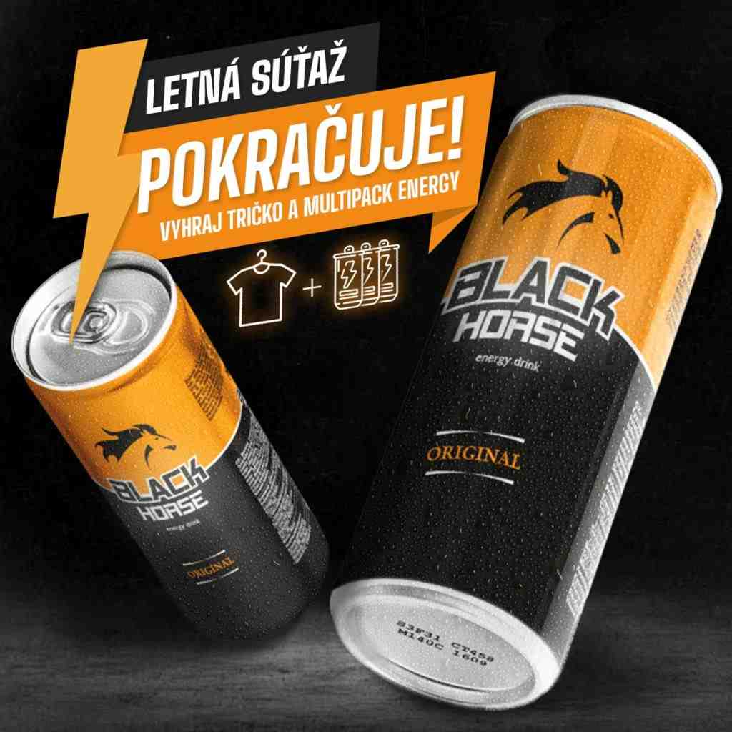 Vyhraj tričko a multipack energy drinkov BLACK HORSE