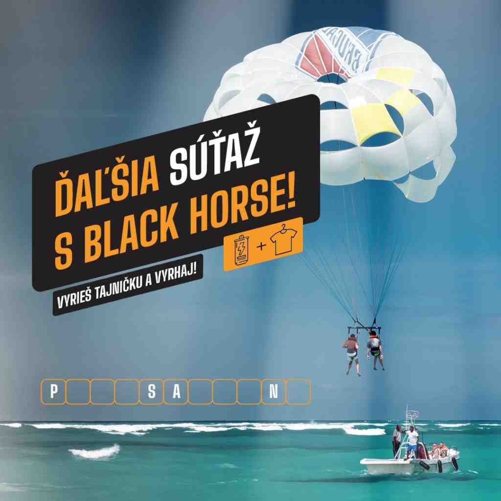 Súťaž o multipack energy drinkov a tričko BLACK HORSE