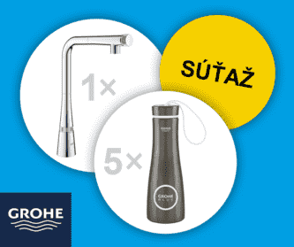 Súťaž o batériu Grohe Zedra v hodnote 420€ alebo jednu z dizajnových termofliaš