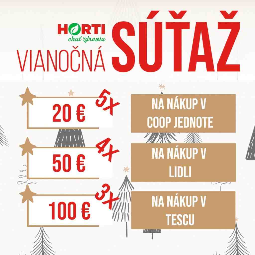 Súťaž o 5 x 20€ poukážku na nákup v predajniach COOP JEDNOTA