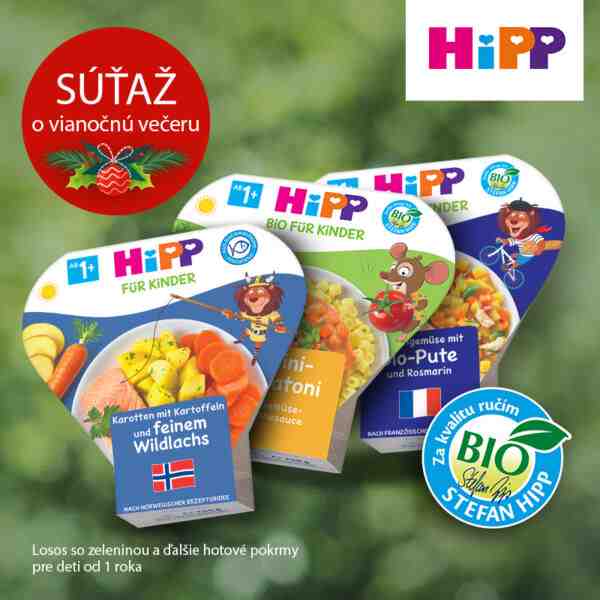 Súťaž o balíčky 9 hotových BIO pokrmov HiPP