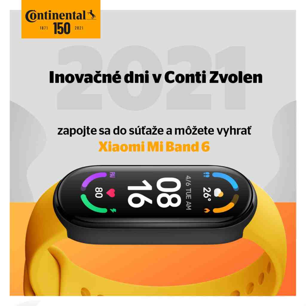 Súťaž o smart hodinky Xiaomi Mi Band 6