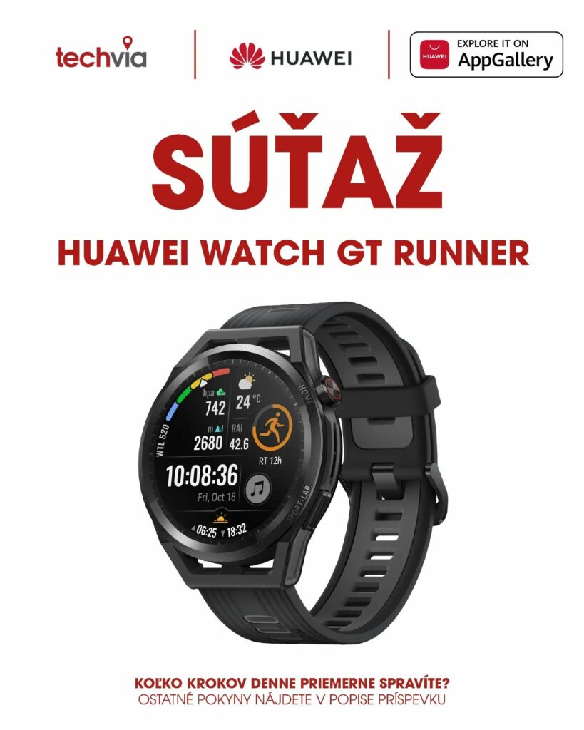 Súťaž o špičkové bežecké smart hodiny Huawei Watch GT Runner