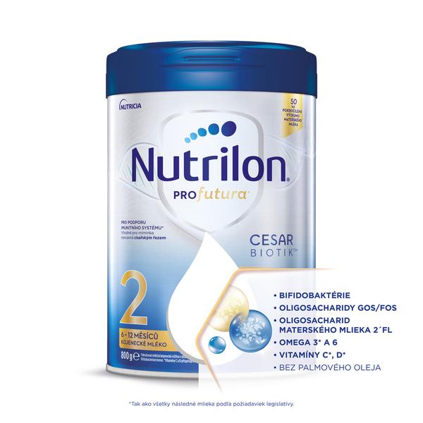 Súťaž o dve balenia následného dojčenského mlieka Nutrilon 2 Profutura CESARBIOTIK