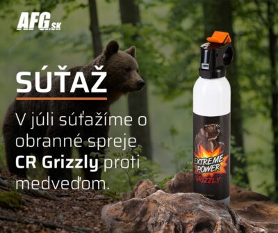 Súťaž o obranný sprej CR Grizzly proti medveďom