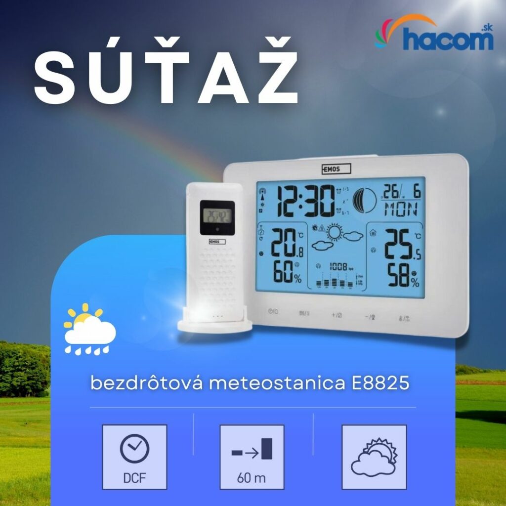 Súťaž o domácu bezdrôtovú meteostanicu E8825