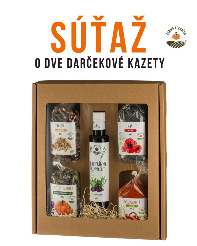 Súťaž o 2 darčekové kazety slovenských produktov Farma Tekvička