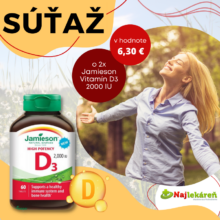 Súťaž o výživový doplnok Jamieson s obsahom vitamínu D3