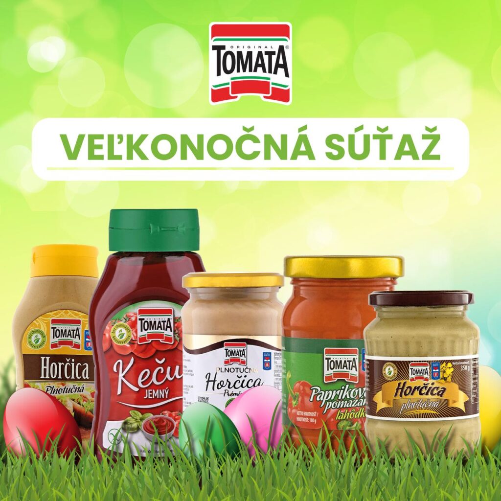 Veľkonočná súťaž o tri tašky plné produktov od TOMATA