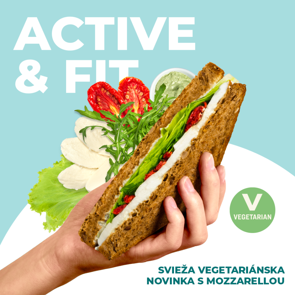 Súťaž o 10ks novinky, vegetariánsky sendvič z novej línie Active & Fit