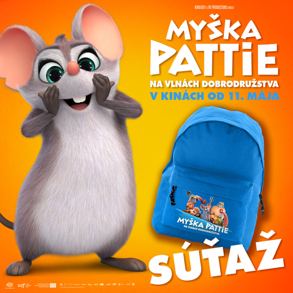 Súťaž o 2 lístky na rozprávku Myška Pattie do kina v sieti CINEMAX a ruksak