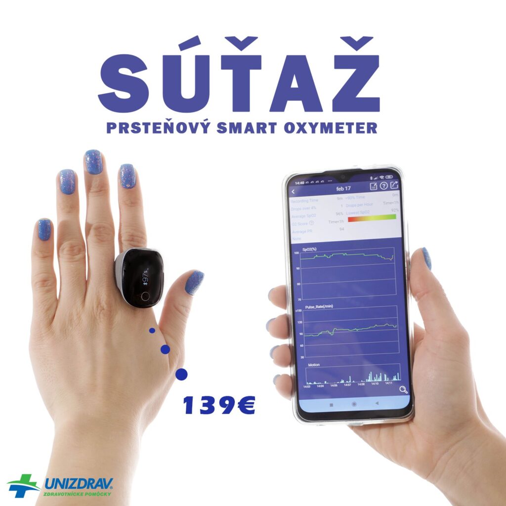 Súťaž o prsteňový SMART oxymeter 3v1 O2 Ring