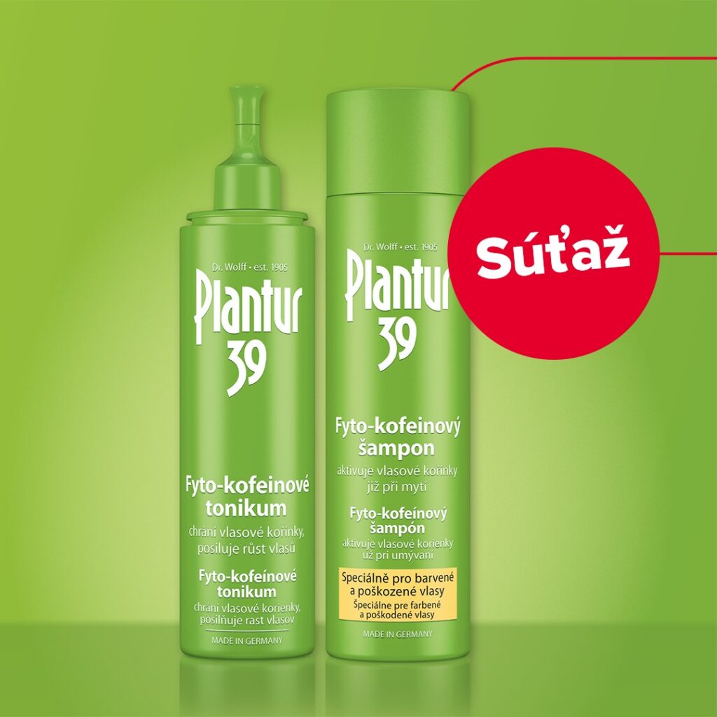 Súťaž o 3x balíček obsahujúci produkty Plantur 39 Tonikum + šampón na farbené vlasy