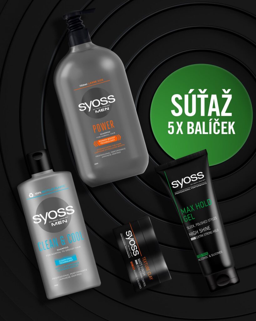 Súťaž o balíčky pánskych vlasových produktov Syoss